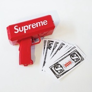 Supreme money gun toy offers batteries + bills. as gifts, event toys, birthdays, wedding photography