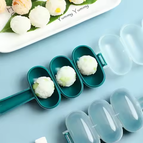 Rice Ball Maker Rice Roll Shaker Lunch Maker Mould Onigiri Mold DIY Rice Baller Shakers Ball Shaped 