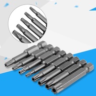 8Pcs T8-T40 50มม.Torx แม่เหล็กไขควงไฟฟ้า Bits ชุด1/4 "Hex Shank