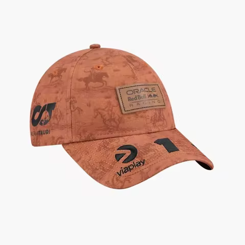 2025 Red Bull Racing Liam Lawson Isack Hadjar Brown Hats Outdoor Sports Baseball Hats Shade Hut Ridi