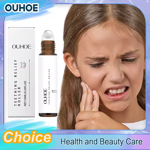Teething Relief Roller Liquid Soothing Mouth Gum Pain Discomfort Toothache Cure Refreshing Nursing R