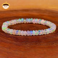 〔8C05〕 Chakra Crystal Bracelet For Women Natural Opal 8mm Stretch Rope  Energy Jewelry Relaxation Me