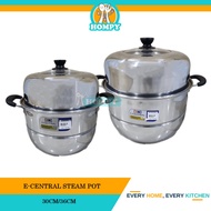 E-CENTRAL STAINLESS STEEL STEAM POT 30CM/36CM