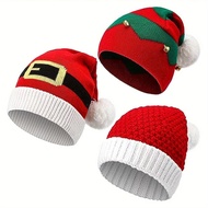 Parent-Child Hat Autumn Winter New Christmas Hat Bell Knitted Wool Hat Halloween Gift Christmas Hat 