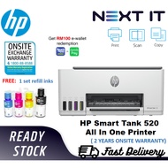 [READY STOCK] HP Smart Tank 520 All In One Printers ( W/O WI-FI) /  580 All In One Wireless Printers (Wi-Fi)