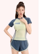 Women's 2-Piece Swimsuit with Sporty - Discreet Design, V1 Chest Pad, Thick and Smooth Fabric, Youth