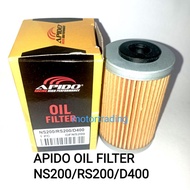 APIDO OIL FILTER NS200/RS200/D400/DUKE200 ORIGINAL APIDO OIL FILTER