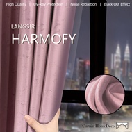 HomeDeco | Langsir murah Harmofy Pink Quartz Curtain kain jenis tebal  kalis cahaya &amp; UV protaction Hook / Ring 95% Blackout untuk Bilik, Tingkap, Sliding Door