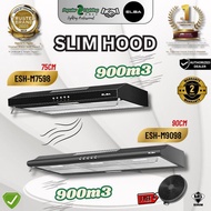 Elba ESH-M7598(BK) Slim Hood Twin Motor Wall Mounted Kitchen Hood Cooker Hood Penyedut Asap Dapur