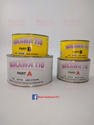 Black Hardware Nikawa 118 A+B Bond Wood Boat Ceramic Glass Strength Adhesive Gum Glue Gam Kayu Fiber