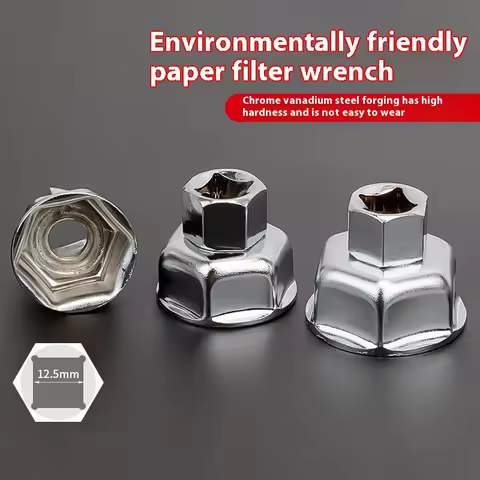 27/32/36mm Socket Wrench Auto Car Oil Filter Wrench Socket Remover Tool 36mm 6 Flute For Car