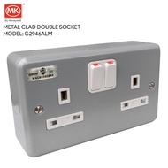 MK HEAVY DUTY 1G / 2G METAL CLAD SWITCH SOCKET 13A 15A