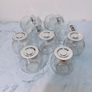 多個）可直立可斜放玻璃小罐 透明罐 糖果罐 咖啡罐180ml