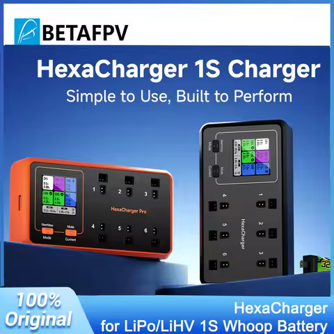 BETAFPV HexaCharger 1S Charger BT2.0 PH2.0 Ports 24W/78W PD 3.0 Fast Charging for LAVA II 1S Battery