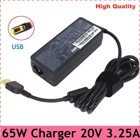20V 3.25A 65W USB AC Power Adapter Laptop Charger for Lenovo X1 Carbon E431 Ideapad G50-70 G70-70 Z4