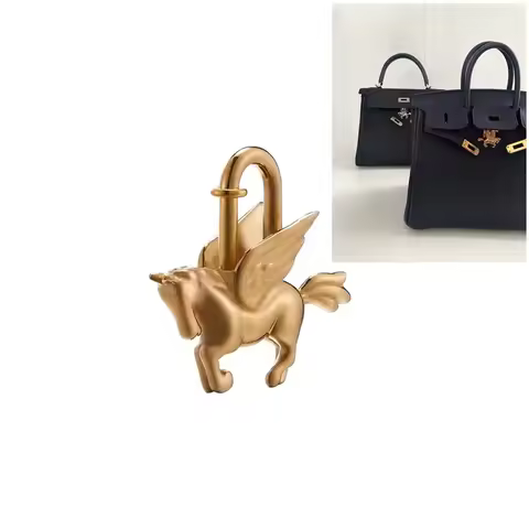 Bag Lock Pendant For Hermes Birkin Kelly Handbag Pegasus Lock Charm All-steel Animal Metal Lock Bag 