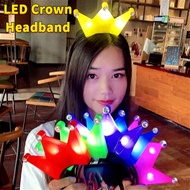 👑SG Seller👑Glowing LED Colorful Crown Headband Personalized Blinking Flashing Cheering Party Decorat