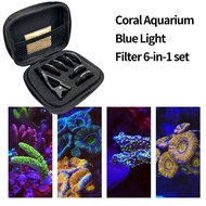 【 LA3P】-2X Aquarium Lens Fish Tank Phone Camera Lens Filter 6 in 1 Macro Lens Yellow Lens Filter Coral Reef Aquarium Photography