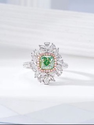 新品nice💚👑！ GIA 1.50ct Green Diamond Ring & Pendant！ 性價比極高一隻綠鑽戒指！ GIA 綠鑽1.50ct，色濃FGY高淨度V VS2，火彩爆閃✨！ 大粒