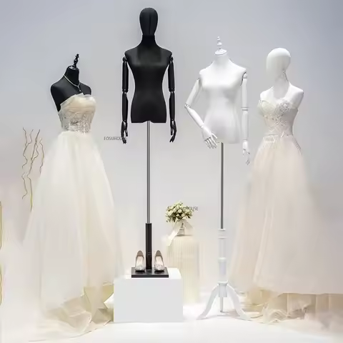 Clothing Sewing Tailor Professional Mannequin Clothing Store Wedding Display Rack Fabric Covered Upp