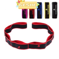 GESH10E Yoga Stretching Belt, Elasticity 8 Section Dance Resistance Bands, Digital Dance Tension Ban