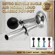 Retro Bicycle Bugle Air Horn | Loud Classic Pot-Pot Handlebar Alarm Bell for Bikes & E-Bikes