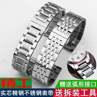 2024 High quality❀﹊ 蔡-电子1 Seiko/Seiko watch strap steel strap original model No. 5 fine steel stainless steel men's and women's watch chain butterfly buckle 18 20mm