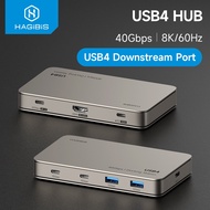 Hagibis USB4 Docking Station USB C Triple Display Hub Compatible with Thunderbolt 4/5 40Gbps 8K Dock