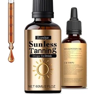 Sunless Tanning Drops to Drink, Drinkable Sunless Tanning Drops, No Sun Required To Naturally Boost 