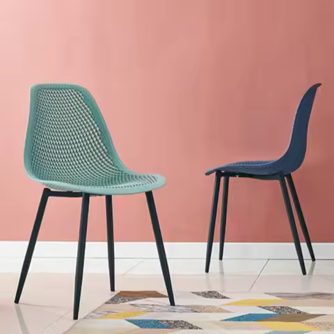 Stable Modern Simple Dining Chair Backrest Stool Eames Nordic Negotiation Office Chair Plastic Creat