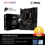 (AONE PLUS SS2) MSI H310M PRO-VD PLUS LGA1151 MOTHERBOARD (911-7C13-005)