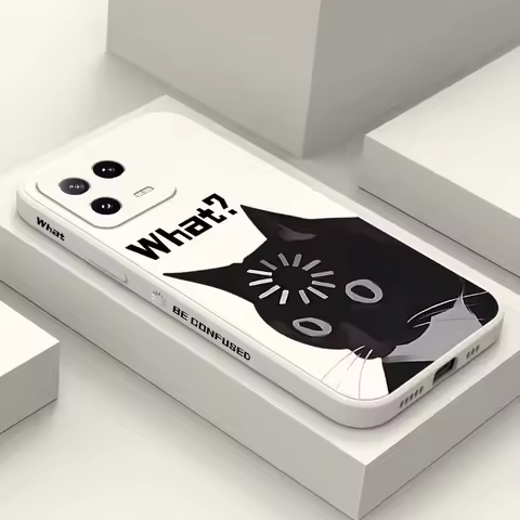 Dumb Cute Cat Phone Case For Xiaomi 17 15 15T 14 14T 13 13T 12 12X 12T 12S Mi 11 11T 10 10T Pro Max 