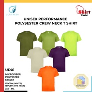 ULTIFRESH UDF01 Unisex Performance DriFit Polyester Crew Neck Tshirt - AGreen, BGreen, BBeige, RPurp