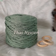 Macrame woven rope, cotton rope - MIN BLUE 3mm and 5mm