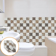 Adhesive Tile Sticker Kitchen Tile Sticker Waterproof Mosaic Tile Wall Sticker Self-adhesive Kitchen Bathroom Decal Heat Resistant Pvc Elegant Oil-proof 20x20cm