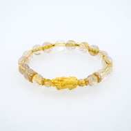 寶麗金珠寶-黃金貔貅鈦晶造型手鍊