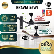 DEKA FIERO Fan FIERO BRAVIA 56Wi 56 Inch 3 Blades 12 Speed Forward + Reverse DC Motor Remote Control