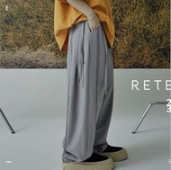 現貨！M號 只有補到一件！寬版長褲 ！RETEM03 Loose Fit Drawstring Trousers | Gray Goopi GOOPiMADE  MELSIGN 髦梗 mouggan 選貨 上一季度商品賣場少量販售中！