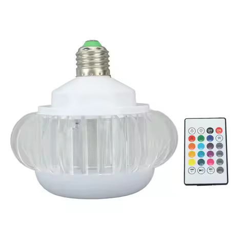 Smart LED Light Bulb Light Bulb Speaker RGB White 86-265V E27 E26 Wireless with 24 Keys Remote Contr