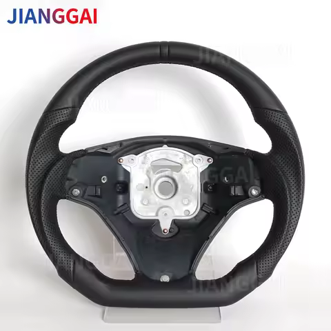 Full Leather Steering Wheel For BMW E90 E91 E92 E93 E89 E87 E82 328i 335i 135i 325i 2006-2012 Black 