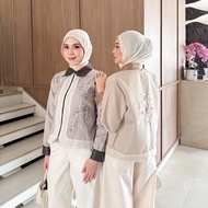 Fatunhijabs - Sequin zipper top - Top Wanita