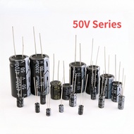 Aluminum Electrolytic Capacitor 50V 1uF 2.2uF 3.3uF 4.7uF 10uF 47uF 220uF 1000uF 2200uF
