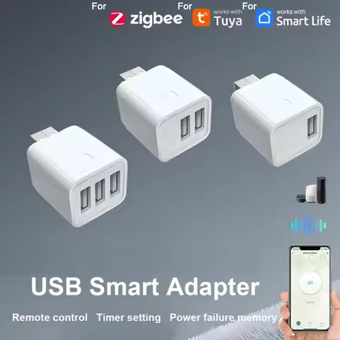 USB Smart Switch Smart USB Adapter For Smart Home Compact Design Portable 1 USB Port Option 2 USB Po