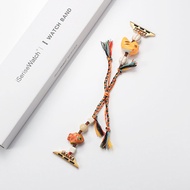 สายนาฬิกา Apple Watch ผ้าถักลายแมว Adorable สายโซ่เซรามิกสำหรับ Apple Watch S8 SE 42mm 46mm รุ่นใหม่