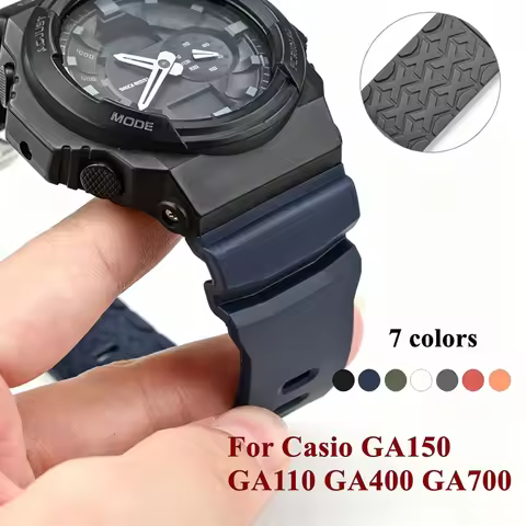 16mm Resin Watch Strap For Casio G-shock GA150 GA110 GA400 GA700 Men Sport Sweatproof Waterproof TPU