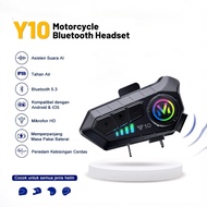 Intercom Y10 Bluetooth 5.3 Helmet Headset Motorcycle Bluetooth Headphone IPX6 Waterproof