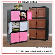 3 Tier Plastic Drawer Cabinet Storage Drawer Storage Cabinet Multipurpose Plastic Cabinet Rack Kitch