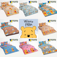 TOTO ชุดผ้าปูที่นอน (ไม่รวมผ้านวม) 3.5ฟุต 5ฟุต 6ฟุต หมีพูห์ Winnie The Pooh (เลือกสินค้าที่ตัวเลือก) #TOTAL โตโต้ ชุดเครื่องนอน ผ้าปู ผ้าปูที่นอน