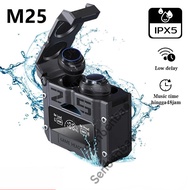 M25 TWS Waterproof Earphones LED Screen Surround Sound Headphone Bluetooth Built In Backup Charger