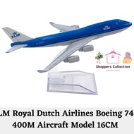 Ready Stock 20CM KLM Royal Dutch Airlines Boeing 747-400M Aircraft With Wheels || Die-cast Metal Air